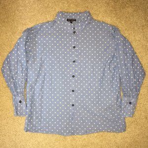 topshop star print button down shirt